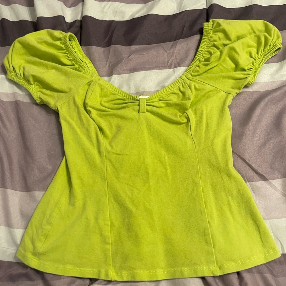Vixen by Micheline Pitt Chartreuse Powder Puff Small